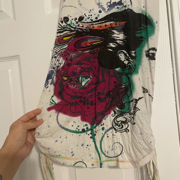 Buffalo David bitton scrunch graphic tunic top - Picture 3 of 6